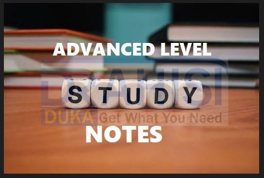 ADVANCED LEVEL FULL NOTES ON ALL SUBJECTS (FORM 5 AND 6)